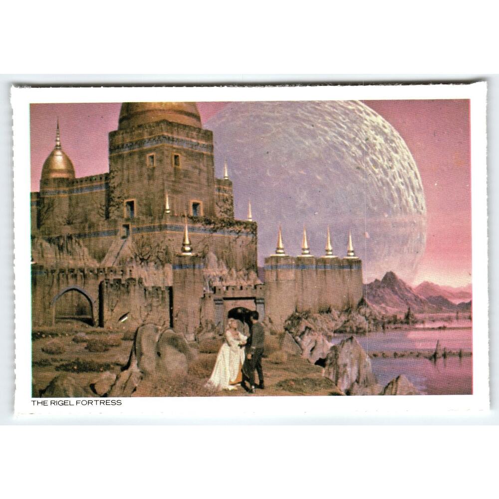 Vintage 1977 Star Trek The Rigel Fortress Chrome Postcard Paramount
